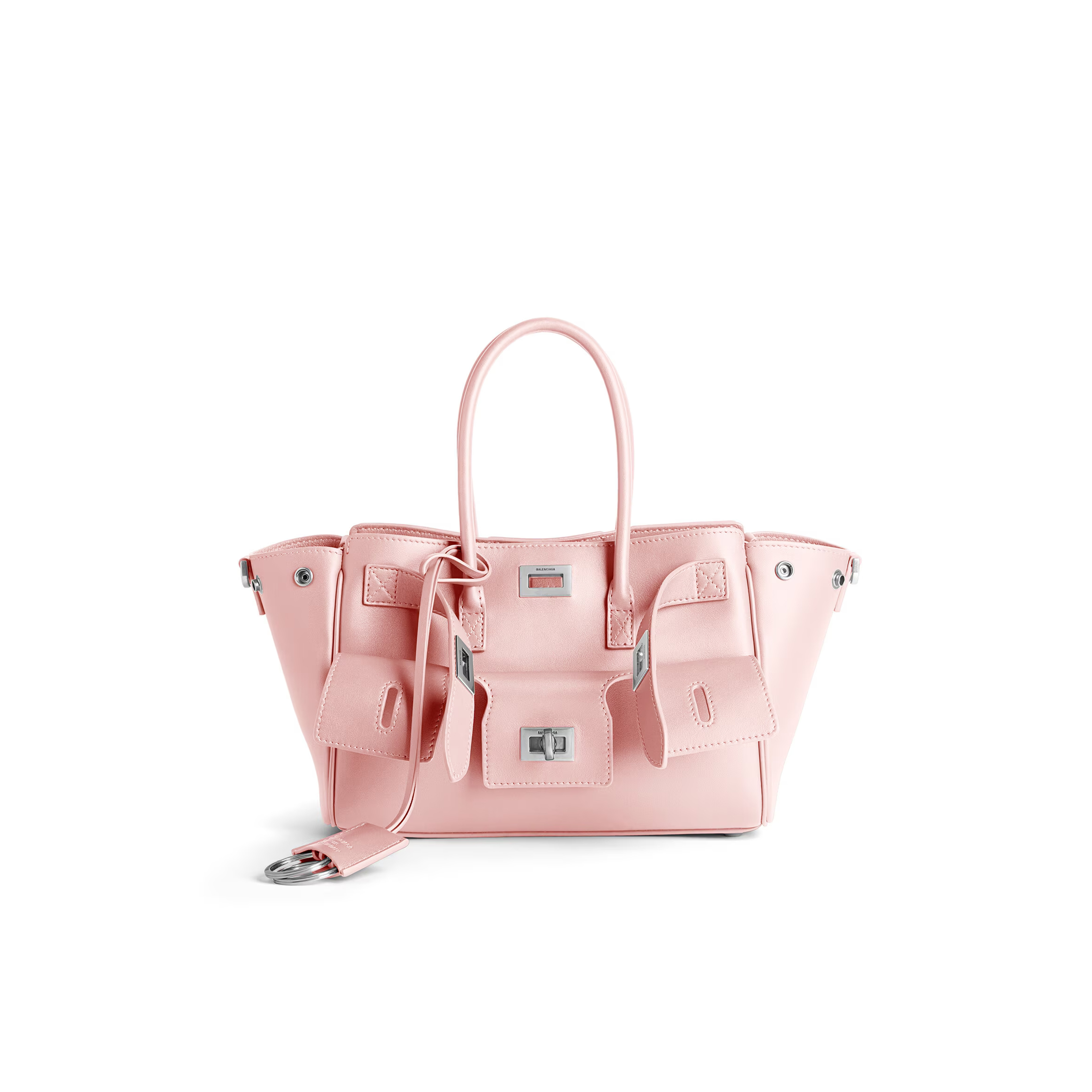 Ba*len*cia*ga women''s bel air carry all bag mini in suede pink 8357322abaw5831 (23*17*8cm)